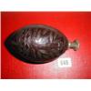 Image 1 : A C19th scrimshaw coconut  - possibly a powder flask