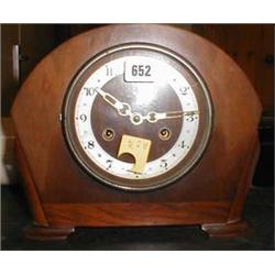 A c1930's Anvil oak cased mantel clock - key in office