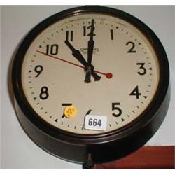 A c1930's Bakelite wall clock