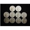 Image 2 : 10 ASSORTED MERCURY DIMES