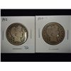 Image 1 : 1912 & 12-S BARBER HALF DOLLARS