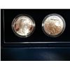 Image 1 : 2001 AMERICAN BUFFALO 2 COIN SILVER DOLLAR SET