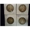 Image 1 : 1908-P/D/S/O BARBER HALF DOLLARS 4 COINS