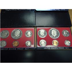 1974 & 77 US PROOF SETS (WITH BOXES)