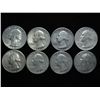 Image 1 : 8 ASSORTED WASHINGTON SILVER QUARTERS
