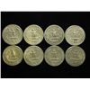Image 2 : 8 ASSORTED WASHINGTON SILVER QUARTERS