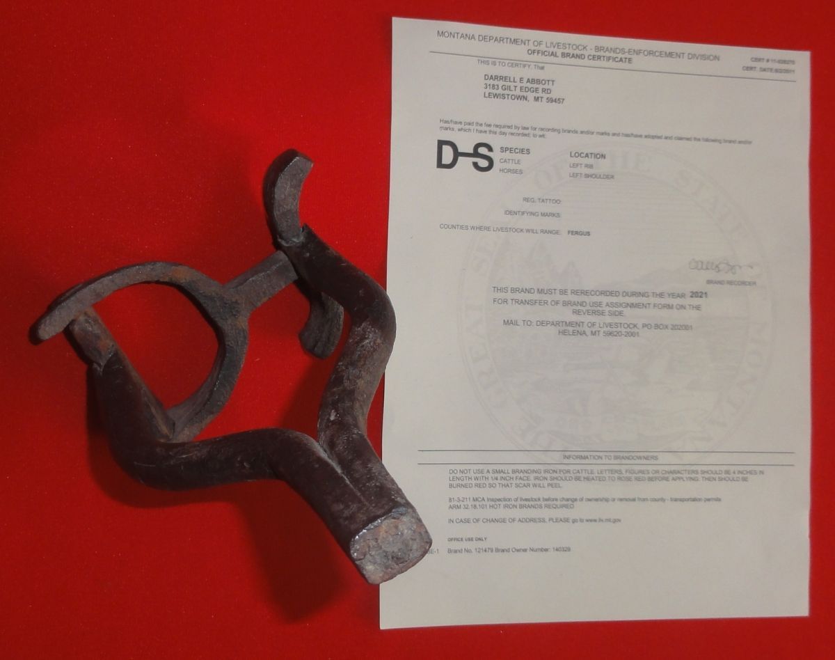 Granville Stuart’s DHS brand. Originally registered in Montana, 1880 ...