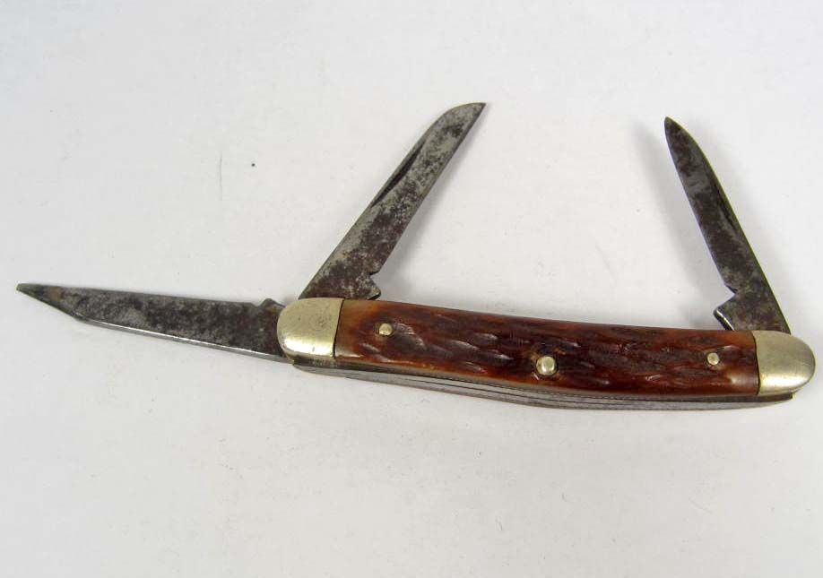 GERMAN MADE BOKER STAG HANDLE POCKET KNIFE