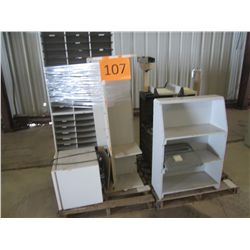 SCALE / TYPEWRITER/PRINTER / COMPUTER / BOOK SHELF / KEYBOARDS / REFRIDGERATOR / WATER COOLER