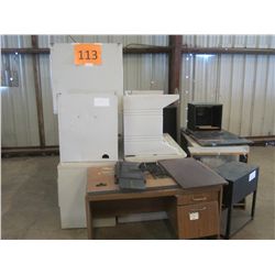 FILING CABINET / DESK / KEYBOARD / WORKSTATION /