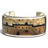 Image 1 : Zuni Multi-Stone Pueblo Sterling Sterling Silver Cuff Bracelet - Gilbert & Mildred Calavaza