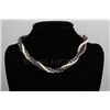 Image 1 : 293.82CTW 18" WHITE-BLACK RICE PEARL NECKLACE METAL LOC