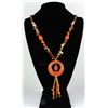 Image 1 : 457.85CTW CHUNKY CARNELIAN RED ORANGE STONE NECKLACE