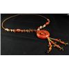 Image 2 : 457.85CTW CHUNKY CARNELIAN RED ORANGE STONE NECKLACE