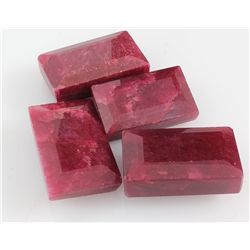 Ruby 137.01 ctw Loose Gemstone Mix Sizes Emerald Cut