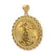 Image 2 : 2012 1 oz Gold Eagle Pendant (Rope-Prong Bezel) 14KT