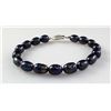 Image 2 : 102.1CTW 7" BLACK FRESHWATER PEARL BRACELET METAL LOCK