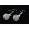 Image 2 : 30.24CTW PETAL PINK FRESHWATER PEARL WITH CORAL EARRING