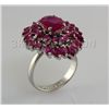 Image 1 : 34.73CTW Pretty Pink Ruby Stone in Silver Ring