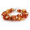 Image 1 : 196.20CTW 7in. CARNELIAN CHIPPED STONE BRACELET METAL L