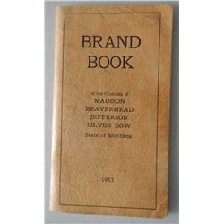 1953 Brand Book State of Montana