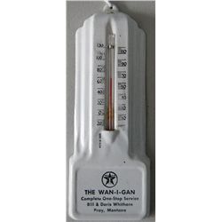 "The Wan-I-Gan" Texaco Pray, Montana Thermometer