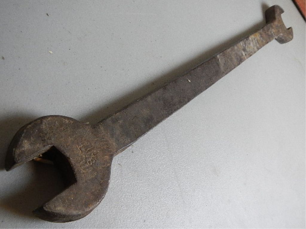 Large Antique Wrench Marked "CM PY"