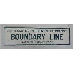 National Park Service Boundary Line Sign