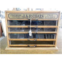 Antique J&P Coats Mercantile Display