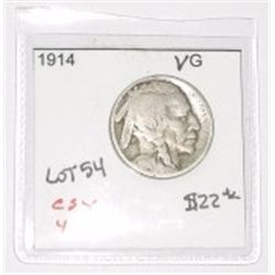 1914 BUFFALO NICKEL RED BOOK VALUE IS $22.00 *RARE VERY GOOD GRADE*!!