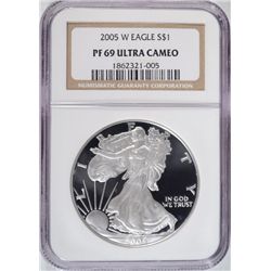 2005W silver Eagle  NGC PF69 ULTRA CAMEO  est $75-$80