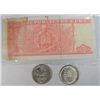 Image 2 : BTW and Columbus half $  XF/AU also a 3 peso CUBA CHE GUEVERA note