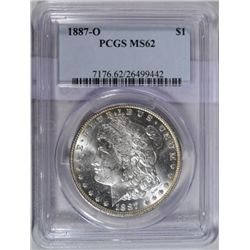 1887O  Morgan $  PCGS62