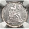 Image 2 : 1876 Seated Liberty  dime  NGC62