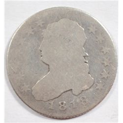 1818  BUST quarter  AG solid date