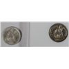 Image 2 : 1853 arr  dime PCI 50 clnd also 1877 dime AU/BU bent  est  $100-$125