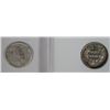 Image 3 : 1853 arr  dime PCI 50 clnd also 1877 dime AU/BU bent  est  $100-$125