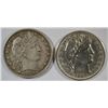 Image 1 : 1906  Barber half $ borderline XF and a 1907 XF/AU clnd   est  $190-$200