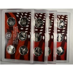 2002-2 06-07 silver proof quarters sets  no box  est  $140-$150