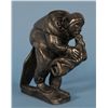 Image 1 : Levi Qumaaluk Sculpture of a Mother with a Child, Blowing up a Seal Skin Float - Povungnituk 1-30989