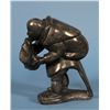 Image 3 : Levi Qumaaluk Sculpture of a Mother with a Child, Blowing up a Seal Skin Float - Povungnituk 1-30989