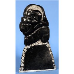 Lacassie Echalook Sculpture of a Woman Stretching Skin - 5244 - 1978  Good Condition