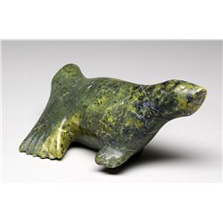 Seal Sculpture by Latcholassi Akesuk - Cape Dorset 7 1/2" L.  Good Condition