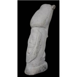 Kaka Ashoona Owl and Spirit Face Sculpture 30 1/4" H. 12" W.  Good Condition