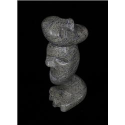 Tytoosie Tunellie Two Face Spirit Carving - Cape Dorset 2003  2"x 4 1/2"  Fine Condition