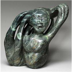 Sedna Sculpture by Abraham Anghik Ruben - Paulatuk, NWT 1-2011  14 1/2" H. 12 1/2" W.  Good Conditio