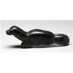 Seal Sculpture by Johnny Inukpuk - Inukjuak 7 1/2" L.  Good Condition