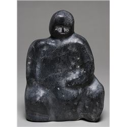 Inuk Sculpture by Camilla Iquliq (1963-2005) - Baker Lake 9 1/2" H. 7" W.  Good Condition