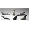 Image 2 : Six Bird Carvings by Various Sanikiluaq Artists Including Thomassie Kow Charlie 4 1/2" L. - 10" L.