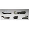Image 3 : Six Bird Carvings by Various Sanikiluaq Artists Including Thomassie Kow Charlie 4 1/2" L. - 10" L.